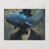Surrealistische Wal in een Pak Briefkaart (Voorkant)