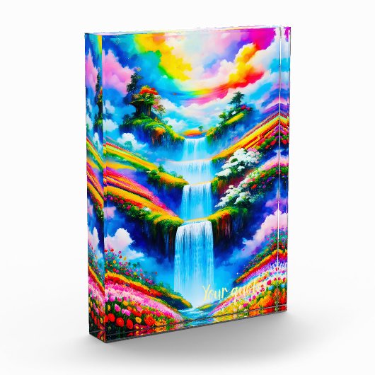 Surrealistische waterval fantasie kunst fotoblokken (Links)