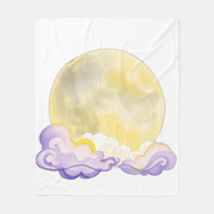 Surrealistische Waterverf met sterren Fleece Deken