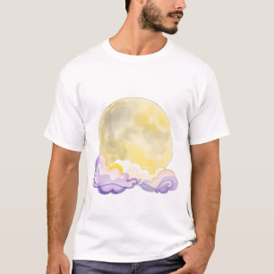 Surrealistische Waterverf met sterren T-shirt