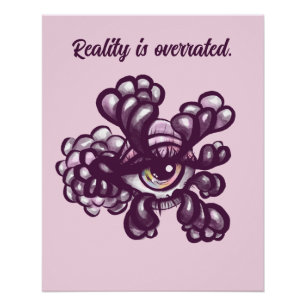 Surrealistische Weirdcore-ogenkunst in dromerige p Perfect Poster