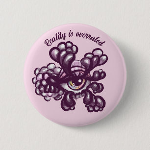 Surrealistische Weirdcore-ogenkunst in dromerige p Ronde Button 5,7 Cm