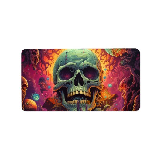 Surrealistische wereld etiket (Voorkant)