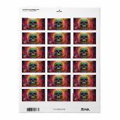 Surrealistische wereld etiket (Full Sheet)