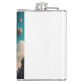 Surrealistische wereld heupfles (Achterkant)