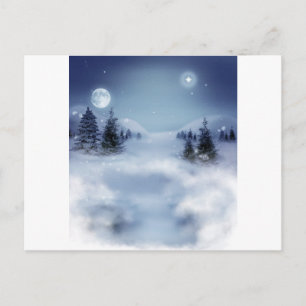 Surrealistische winter briefkaart
