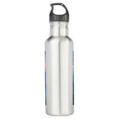 Surrealistische witte draak en gouden vis waterfles (Achterkant)