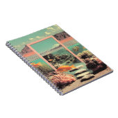 Surrealistische woestijn-oceaan met deur notitieboek (Rechterzijde)