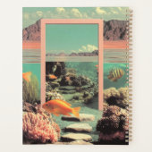 Surrealistische woestijn-oceaan met deur planner (Achterkant)