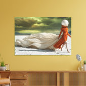 Surrealistische woestijnmode canvas afdruk (Insitu (Woonkamer))