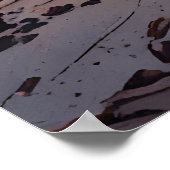 Surrealistische woestijnoase met sci-fi structuur poster (Hoek)