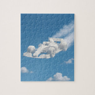 Surrealistische wolkenracer, legpuzzel de