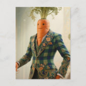 Surrealistische wortel in een pak briefkaart (Voorkant)