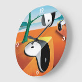 Surrealistische zachte Yin Yang landschapsklok. Grote Klok (Hoek)