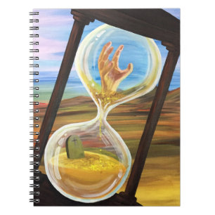 Surrealistische Zandloper Memento Mori Gotische Wo Notitieboek
