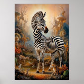 Surrealistische Zebra Safari Poster (Voorkant)