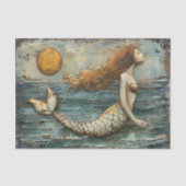 SURREALISTISCHE ZEEMEERMIN GEMENGDE MEDIA DECOUPAG TISSUEPAPIER (Voorkant)