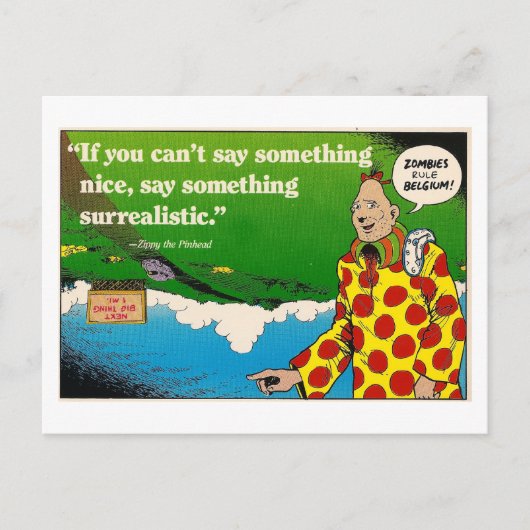 Surrealistische Zippy-kaart Briefkaart (Voorkant)