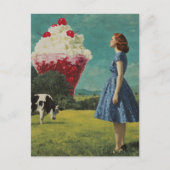 Surrealistische zoete traktatie briefkaart (Voorkant)