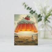 Surrealistische zoete traktatie briefkaart (Staand voorkant)