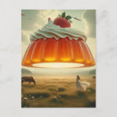 Surrealistische zoete traktatie briefkaart (Voorkant)