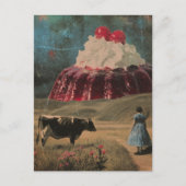 Surrealistische zoete traktatie in de zuivelweide briefkaart (Voorkant)