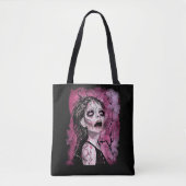 Surrealistische zombie tote bag (Voorkant)