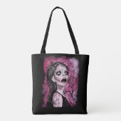 Surrealistische zombie tote bag (Achterkant)