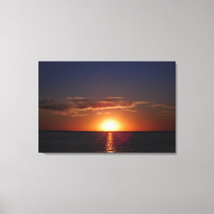 Surrealistische zomer zonsondergang canvas afdruk
