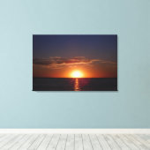 Surrealistische zomer zonsondergang canvas afdruk (Insitu (Houten vloer))