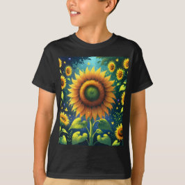 Surrealistische zonnebloemen t-shirt