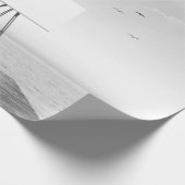 surrealistische zwart - witte kunstschilder die op cadeaupapier (Hoek)