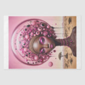 Surrealistische zwarte vrouw in Afrika Tissuepapier (Voorkant)