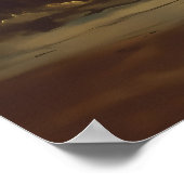 Surrealistische zwevende cirkelstructuur met Abstr Poster (Hoek)