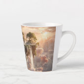 Surrealistische zwevende eilanden met watervallen latte mok (Rechts)