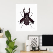 Surreechte zwarte en witte tekening van de klok poster (Thuiskantoor)