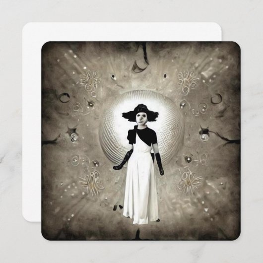 Surreëel Abstract Kunst Deco Schildpadvrouwerij Bedankkaart (Voorkant / Achterkant)