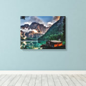 Surreëel Italiaans meer Canvas Afdruk (Insitu (Houten vloer))