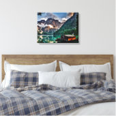 Surreëel Italiaans meer Canvas Afdruk (Insitu (Slaapkamer))