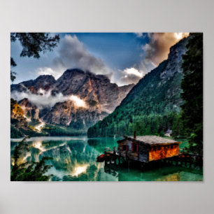 Surreëel Italiaans meer Poster