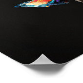 Surreëel Kleur Splash Ballerina Poster (Hoek)