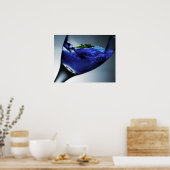 Surreëel tropisch eiland in een wijnglas poster (Keuken)