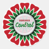 Surrender Control Wise Word Reminder Words Ronde Sticker (Voorkant)