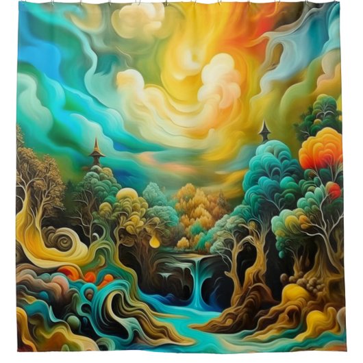 Surreus Forest Douchegordijn (Voorkant)