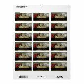 Surreus twee paarden schilderen. etiket (Full Sheet)