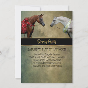 Surreus twee paarden schilderen. kaart