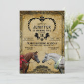 Surreus twee paarden schilderen. kaart (Staand voorkant)