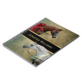 Surreus twee paarden schilderen. notitieboek (Linkerzijde)