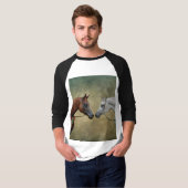 Surreus twee paarden schilderen. t-shirt (Voorkant volledig)