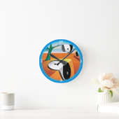 Surreus zacht Yin Yang landschap. Blauwe grens Ronde Klok (Huis)